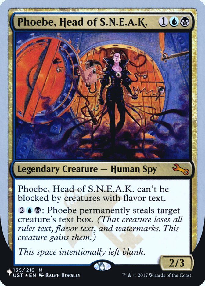Phoebe, Head of S.N.E.A.K. (Unfinity Foil Edition) [The List] - Trinity Hobby