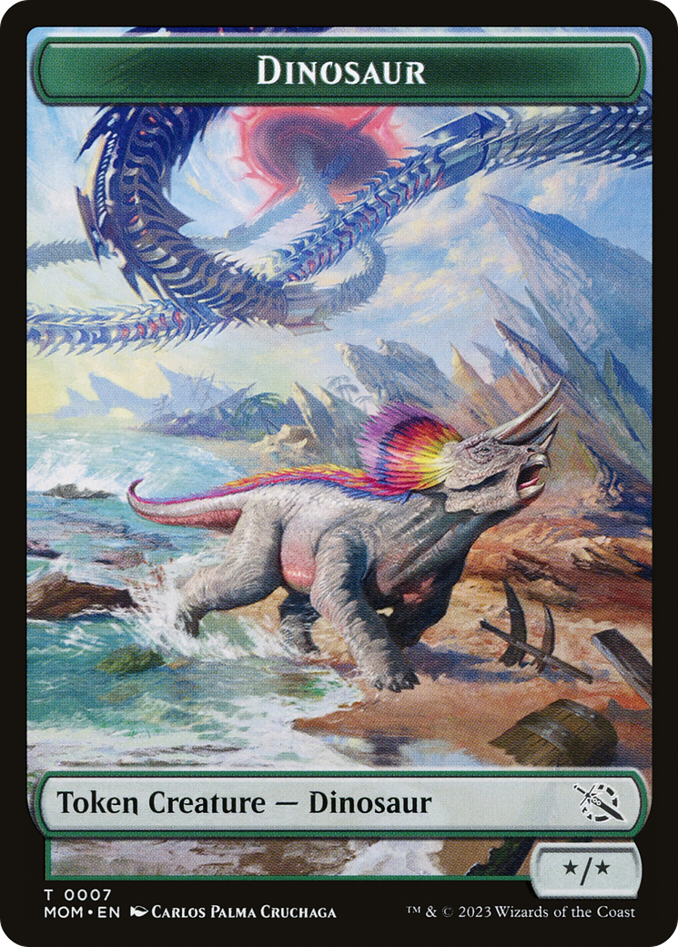Phyrexian Myr // Dinosaur Double-Sided Token [March of the Machine Tokens] - Trinity Hobby