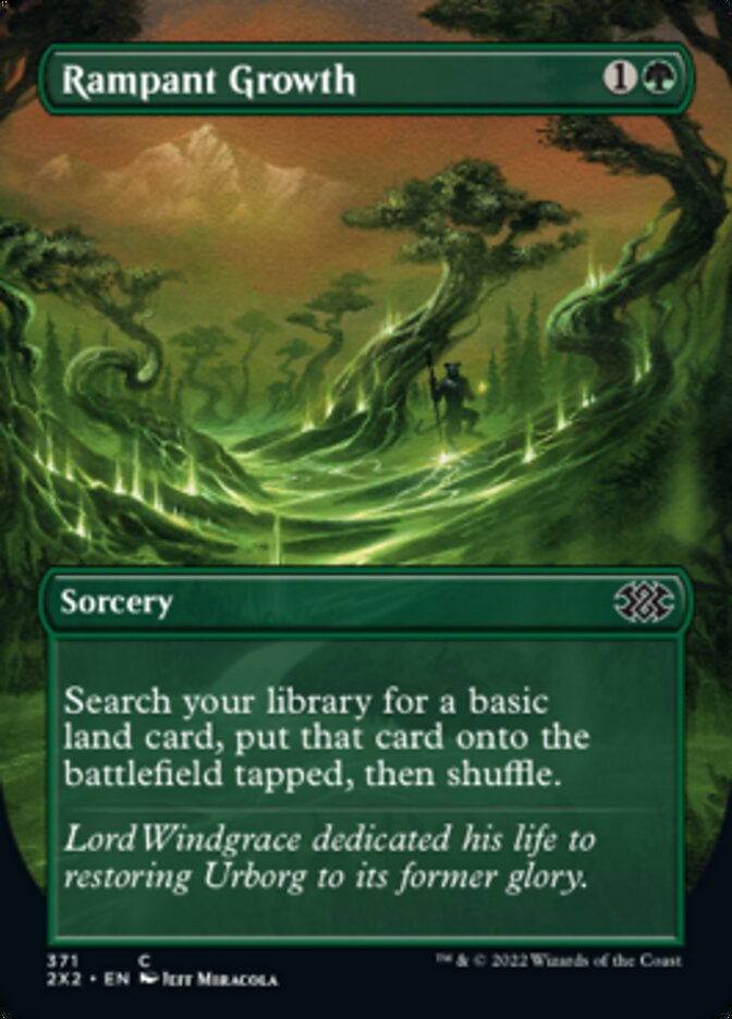 Rampant Growth (Borderless Alternate Art) [Double Masters 2022] - Trinity Hobby