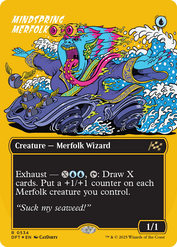 Mindspring Merfolk (Borderless) (First-Place Foil) [Aetherdrift] - Trinity Hobby