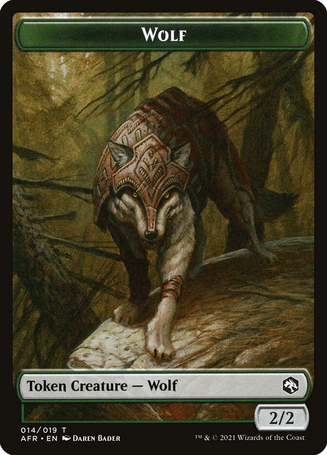 Wolf // Vecna Double-Sided Token [Dungeons & Dragons: Adventures in the Forgotten Realms Tokens] - Trinity Hobby