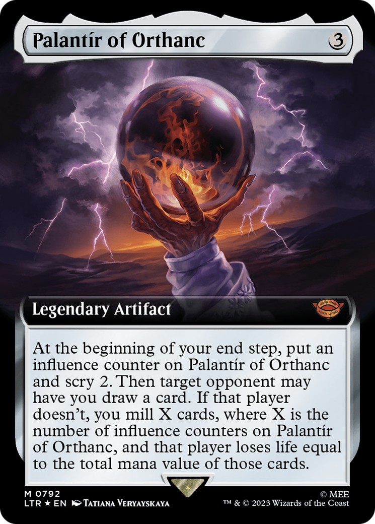 Palantir of Orthanc (Extended Art) (Surge Foil) [The Lord of the Rings: Tales of Middle-Earth] - Trinity Hobby
