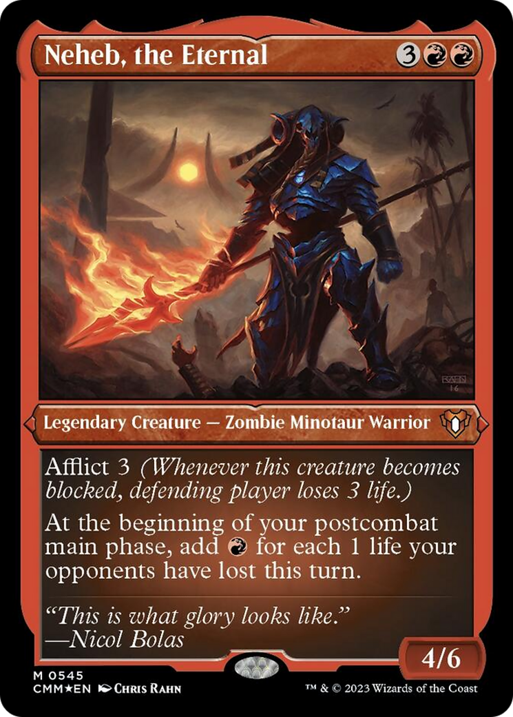 Neheb, the Eternal (Foil Etched) [Commander Masters] - Trinity Hobby