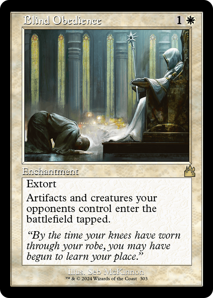 Blind Obedience (Retro Frame) [Ravnica Remastered] - Trinity Hobby