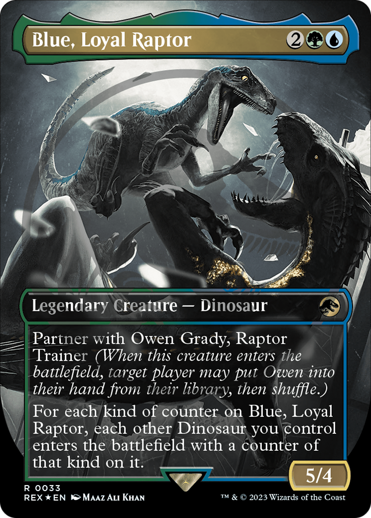 Blue, Loyal Raptor (Emblem) (Borderless) [Jurassic World Collection Tokens] - Trinity Hobby