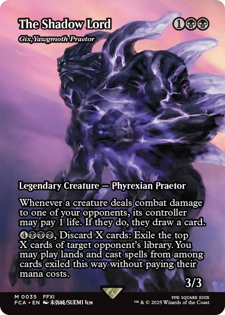 Gix, Yawgmoth Praetor  [Foil]  (FCA-035) - [FINAL FANTASY: Through the Ages] / The Shadow Lord (Borderless)