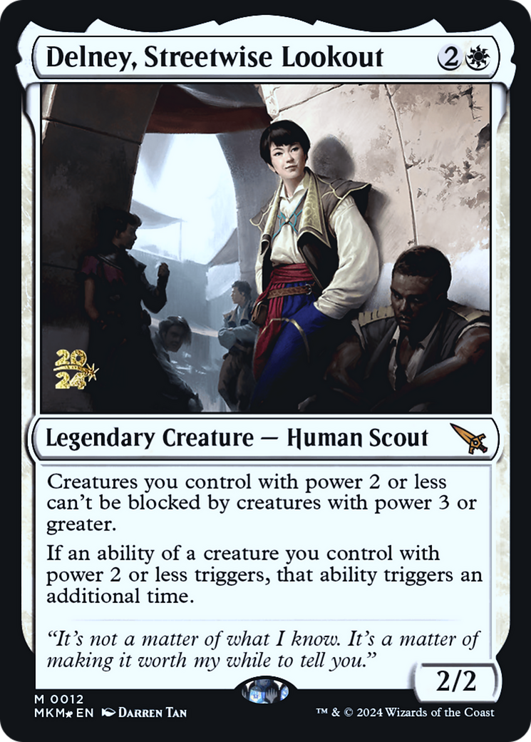 Delney, Streetwise Lookout [Murders at Karlov Manor Prerelease Promos] - Trinity Hobby