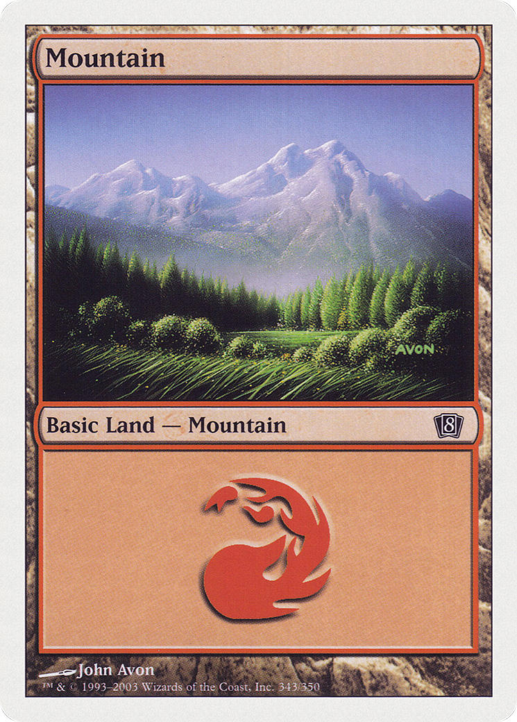 Mountain (343) [Eighth Edition] - Trinity Hobby