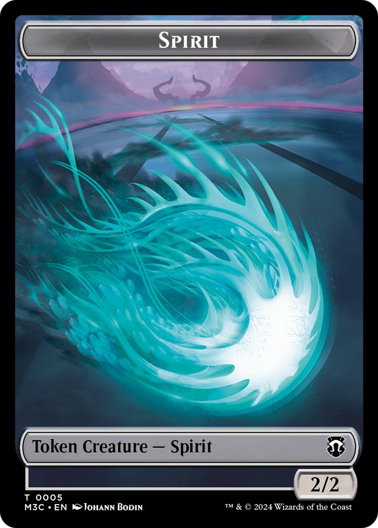 Eldrazi (Ripple Foil) // Spirit Double-Sided Token [Modern Horizons 3 Commander Tokens] - Trinity Hobby