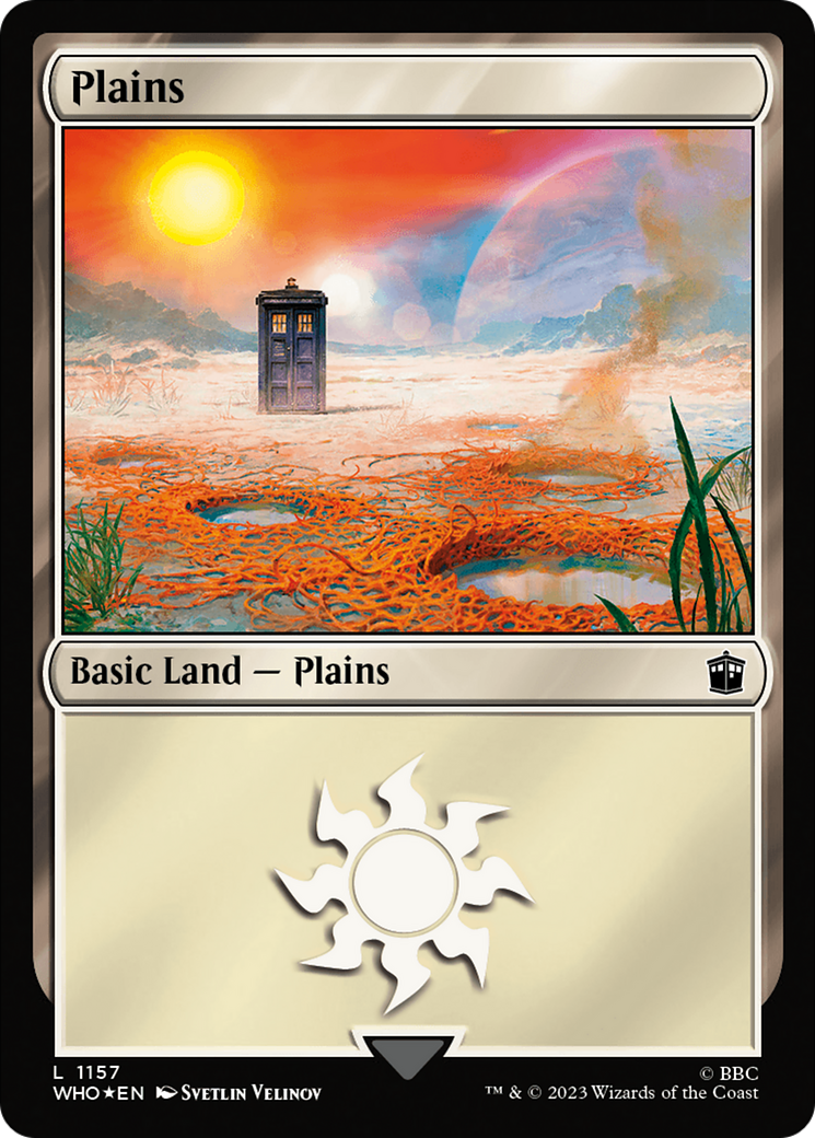 Plains (1157) (Surge Foil) [Doctor Who] - Trinity Hobby