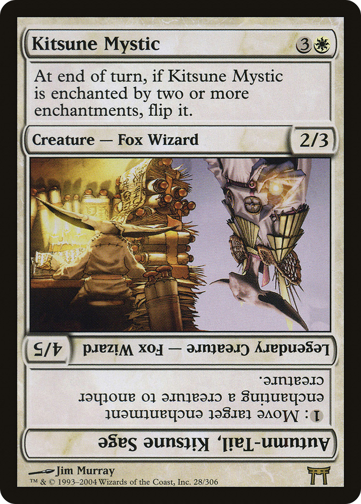 Kitsune Mystic // Queue d'Automne, Kitsune Sage [Champions de Kamigawa] 