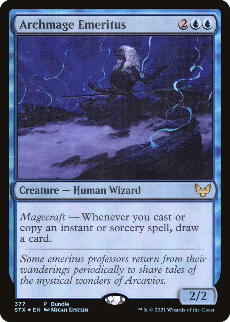 Archmage Emeritus (Bundle) [Strixhaven: School of Mages Promos] - Trinity Hobby