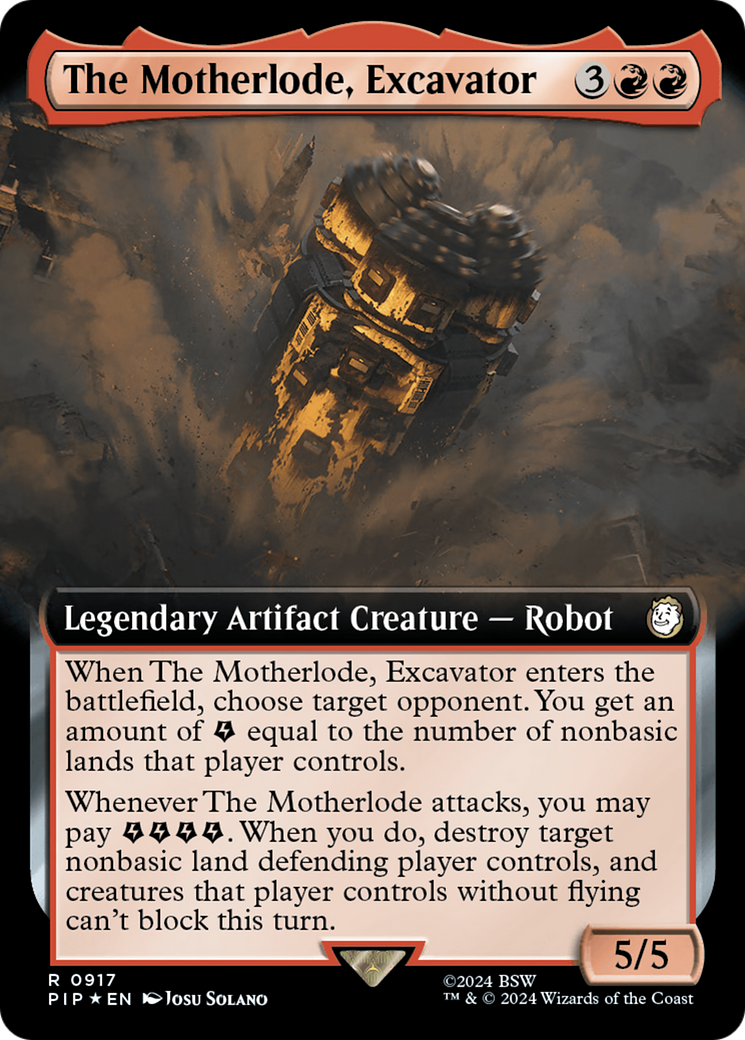 The Motherlode, Excavator (Extended Art) (Surge Foil) [Fallout] - Trinity Hobby