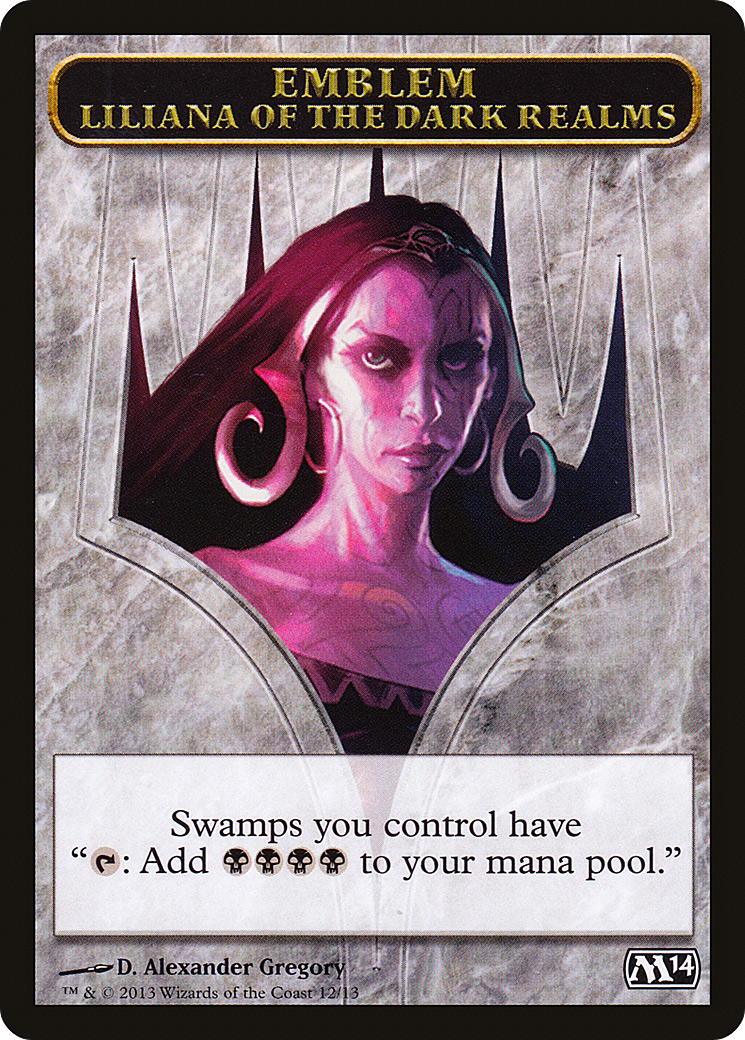 Emblème Liliana des Royaumes Sombres [Jetons Magic 2014] 
