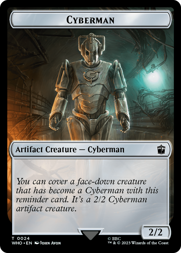 Copy // Cyberman Double-Sided Token [Doctor Who Tokens] - Trinity Hobby