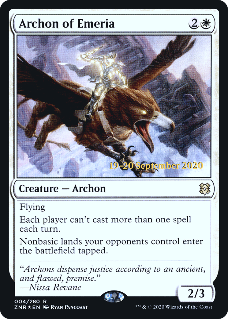 Archon of Emeria [Zendikar Rising Prerelease Promos] - Trinity Hobby