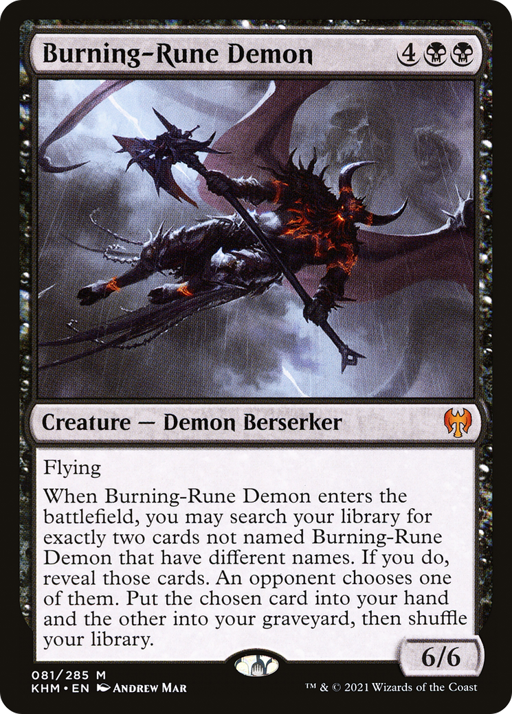 Burning-Rune Demon [Kaldheim] - Trinity Hobby