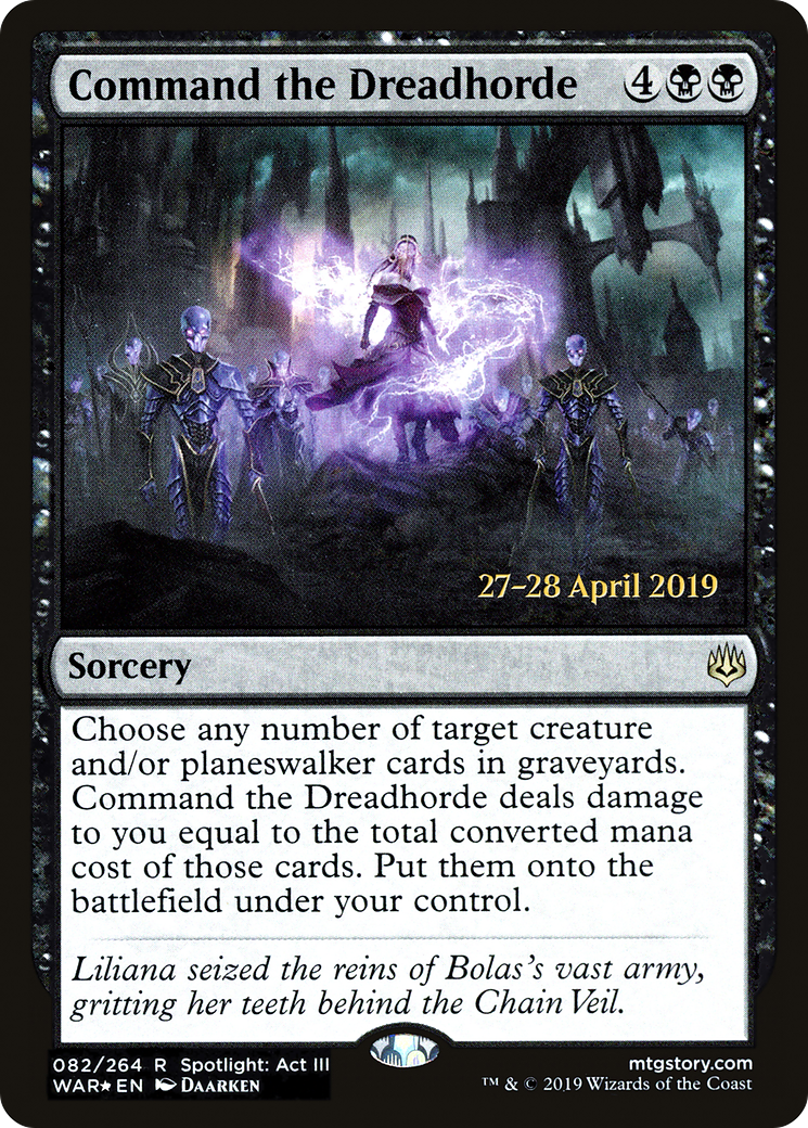 Command the Dreadhorde [War of the Spark Prerelease Promos] - Trinity Hobby