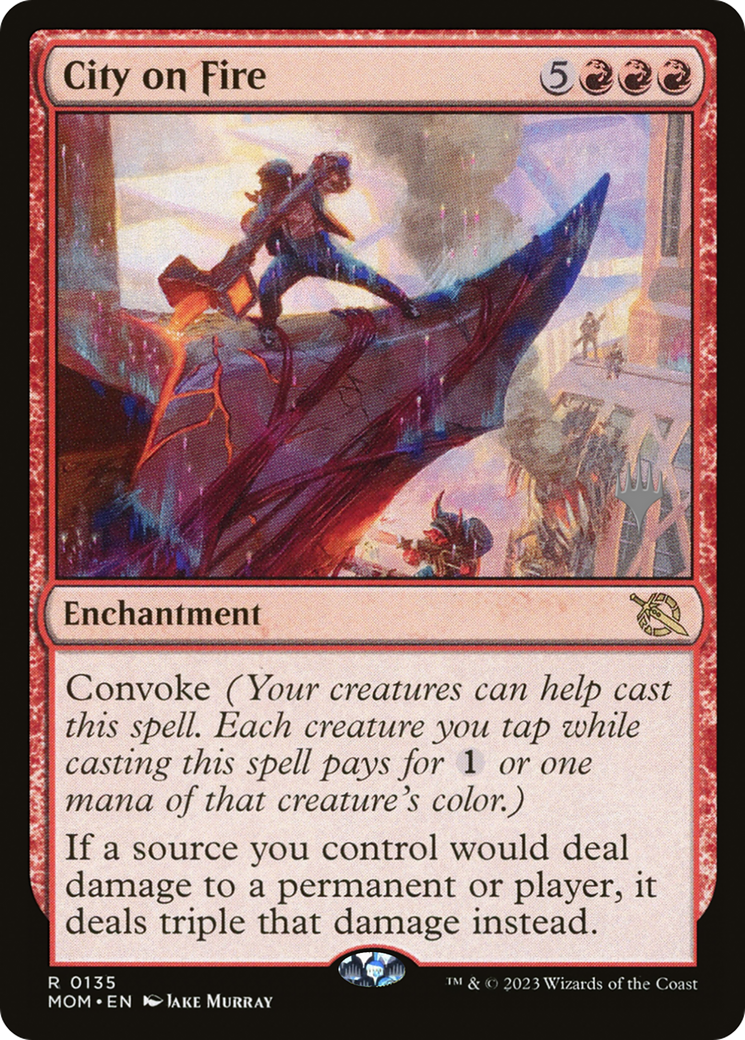 City on Fire (Promo Pack) [March of the Machine Promos] - Trinity Hobby