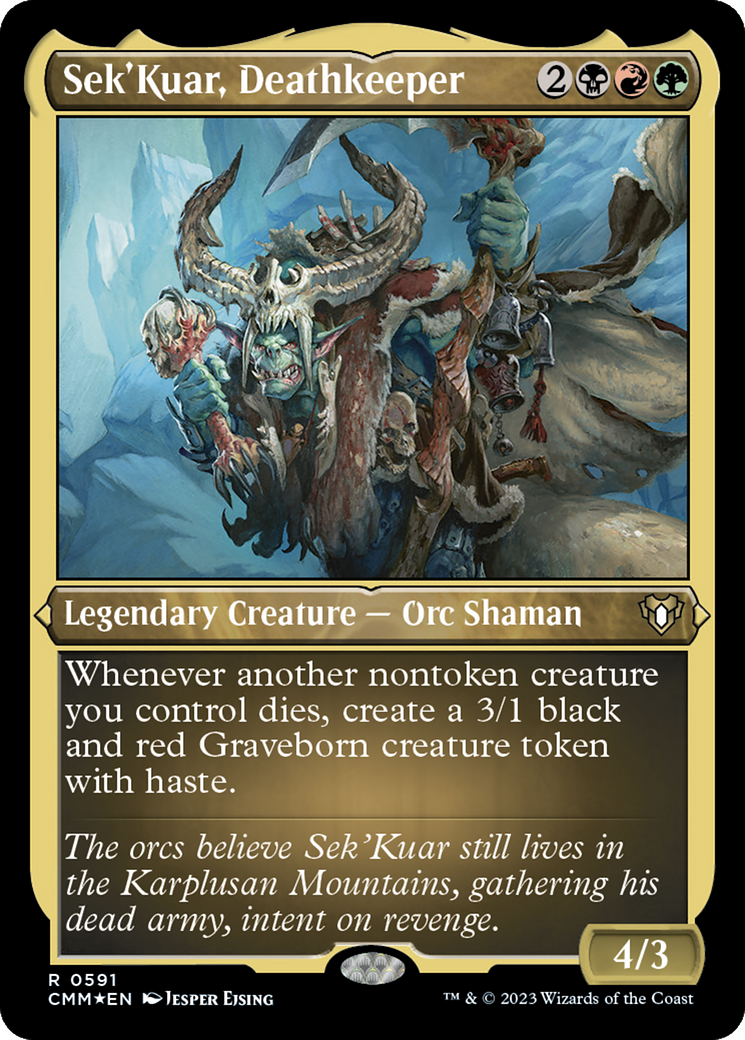 Sek'Kuar, Deathkeeper (Foil Etched) [Commander Masters] - Trinity Hobby