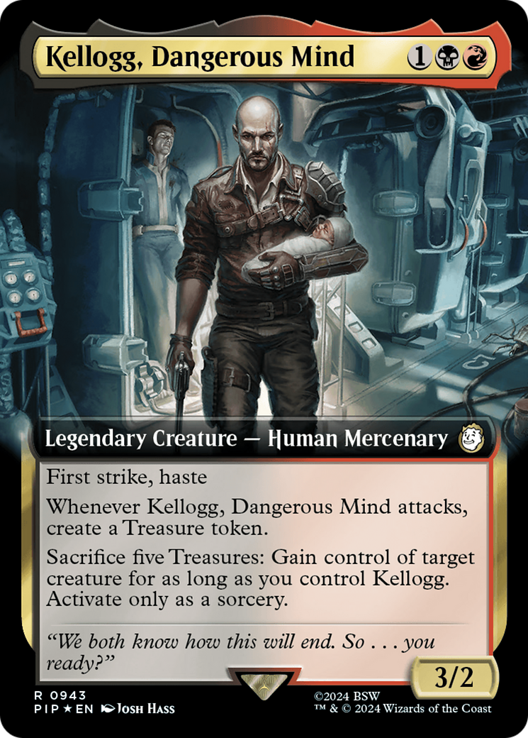 Kellogg, Dangerous Mind (Extended Art) (Surge Foil) [Fallout] - Trinity Hobby
