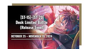 One Piece Starter Deck event st15 - st20 ticket - Thu, 31 Oct 2024