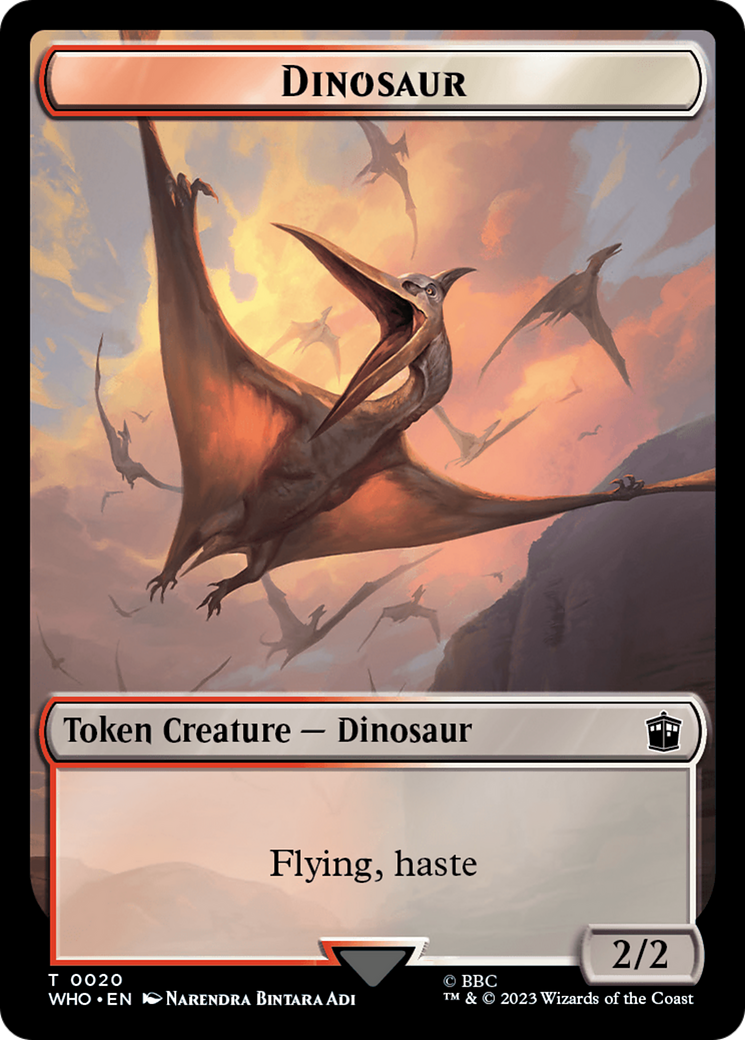 Warrior // Dinosaur Double-Sided Token [Doctor Who Tokens] - Trinity Hobby