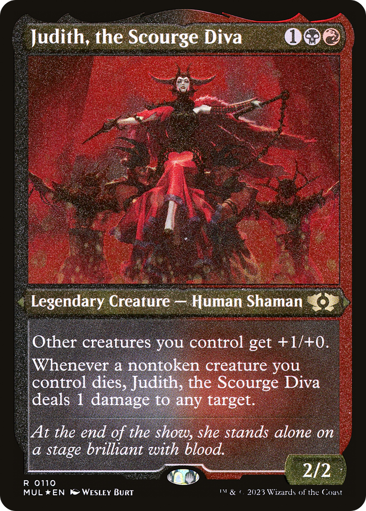 Judith, the Scourge Diva (Foil Etched)  [Foil]  (MUL-110) - [Multiverse Legends] - Trinity Hobby