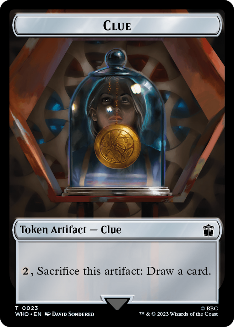 Human (0005) // Clue (0023) Double-Sided Token [Doctor Who Tokens] - Trinity Hobby