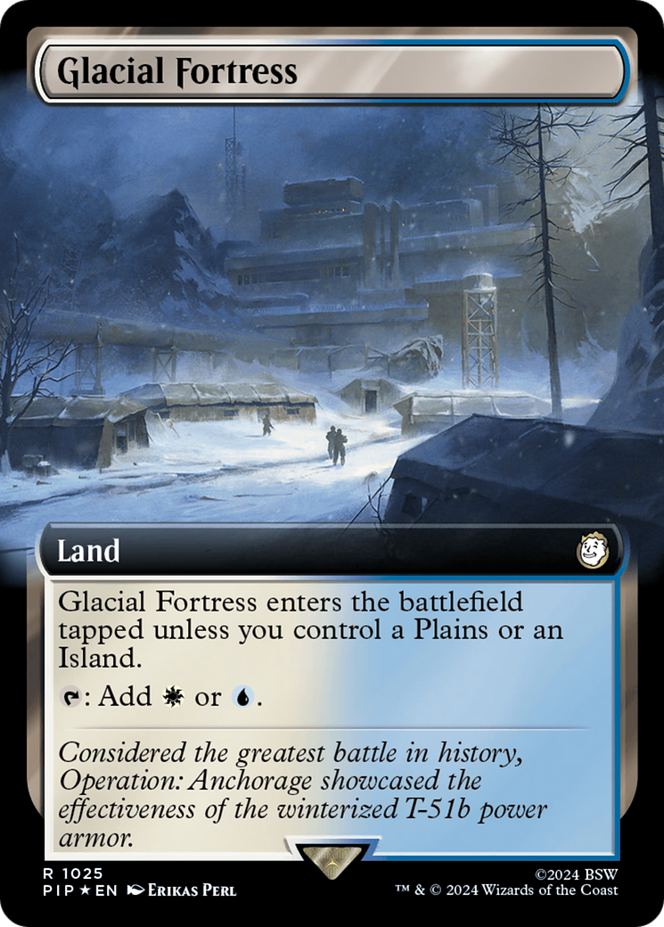 Glacial Fortress (Extended Art) (Surge Foil) [Fallout] - Trinity Hobby