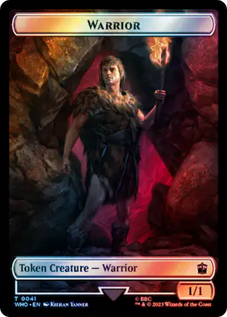 Warrior // Treasure (0061) Double-Sided Token (Surge Foil) [Doctor Who Tokens] - Trinity Hobby