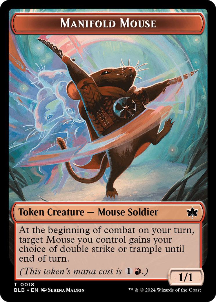 Manifold Mouse  (BLB-018) - [Bloomburrow Tokens] - Trinity Hobby
