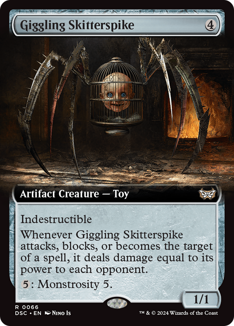 Giggling Skitterspike (Extended Art) [Duskmourn: House of Horror Commander] - Trinity Hobby