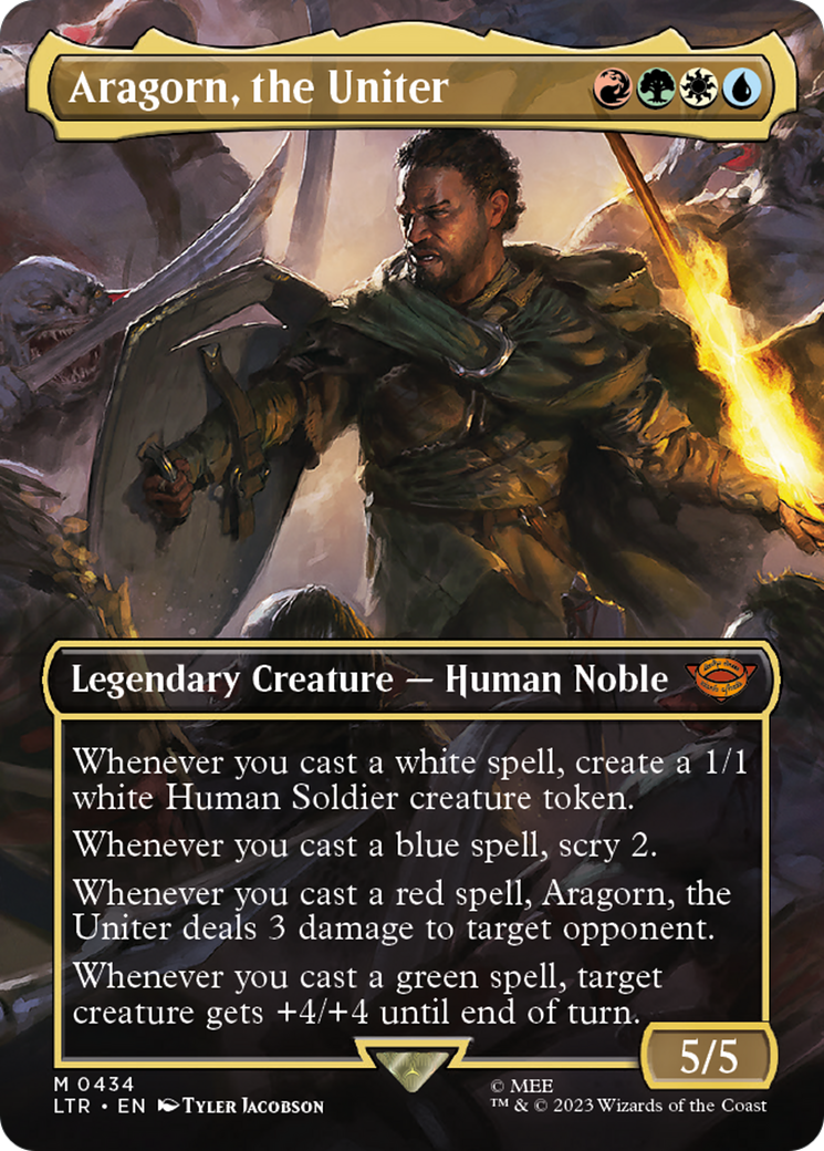 Aragorn, the Uniter (Borderless Alternate Art) [The Lord of the Rings: Tales of Middle-Earth] - Trinity Hobby