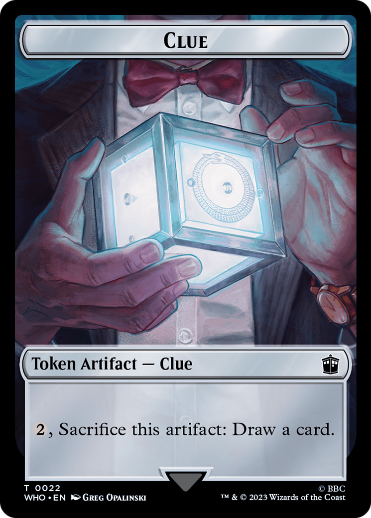 Alien Rhino // Clue (0022) Double-Sided Token [Doctor Who Tokens] - Trinity Hobby