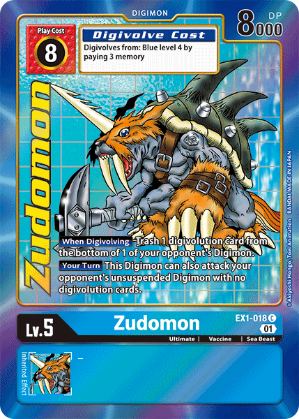 Zudomon [EX1-018] (Alternate Art) [Classic Collection] - Trinity Hobby