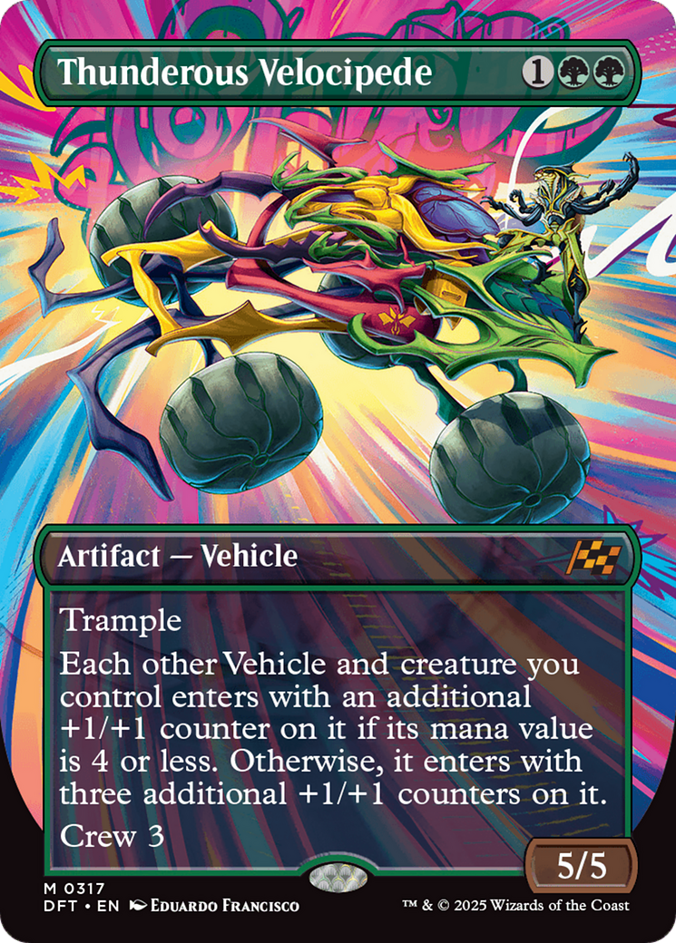 Thunderous Velocipede (Borderless) [Aetherdrift] - Trinity Hobby