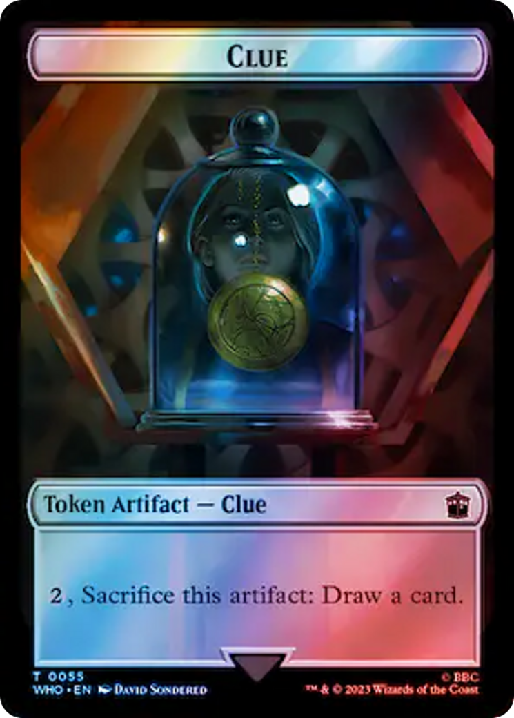 Copy // Clue (0055) Double-Sided Token (Surge Foil) [Doctor Who Tokens] - Trinity Hobby