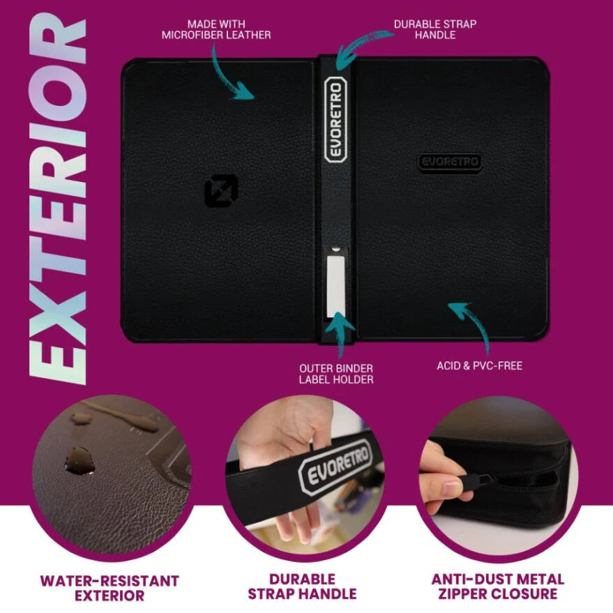 Evoretro Top Loader Binder 3x3 216 Card holder - Trinity Hobby