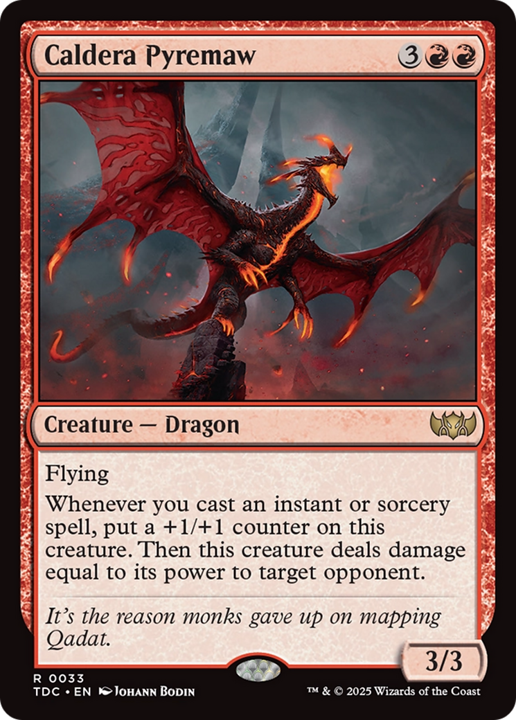 Caldera Pyremaw (TDC-033) - [Commander: Tarkir: Dragonstorm] - Trinity Hobby