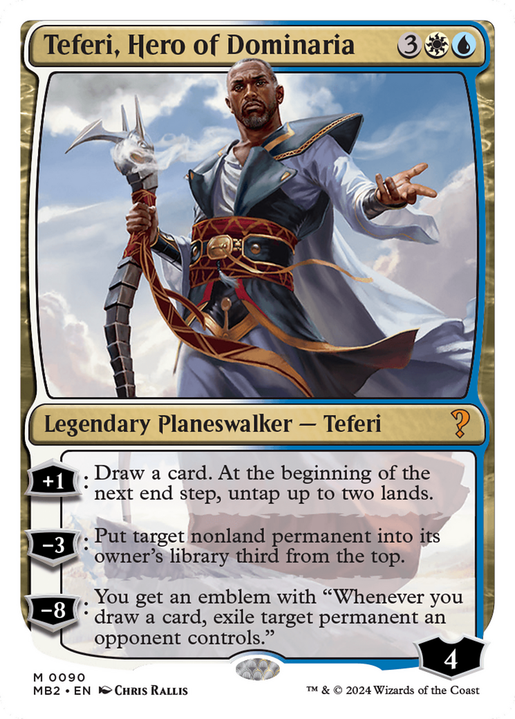 Teferi, Hero of Dominaria (White Border) [Mystery Booster 2] - Trinity Hobby