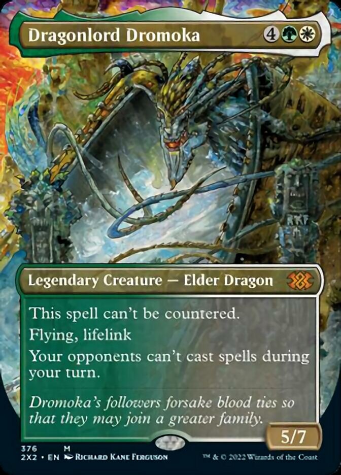 Dragonlord Dromoka (Borderless Alternate Art) [Double Masters 2022] - Trinity Hobby