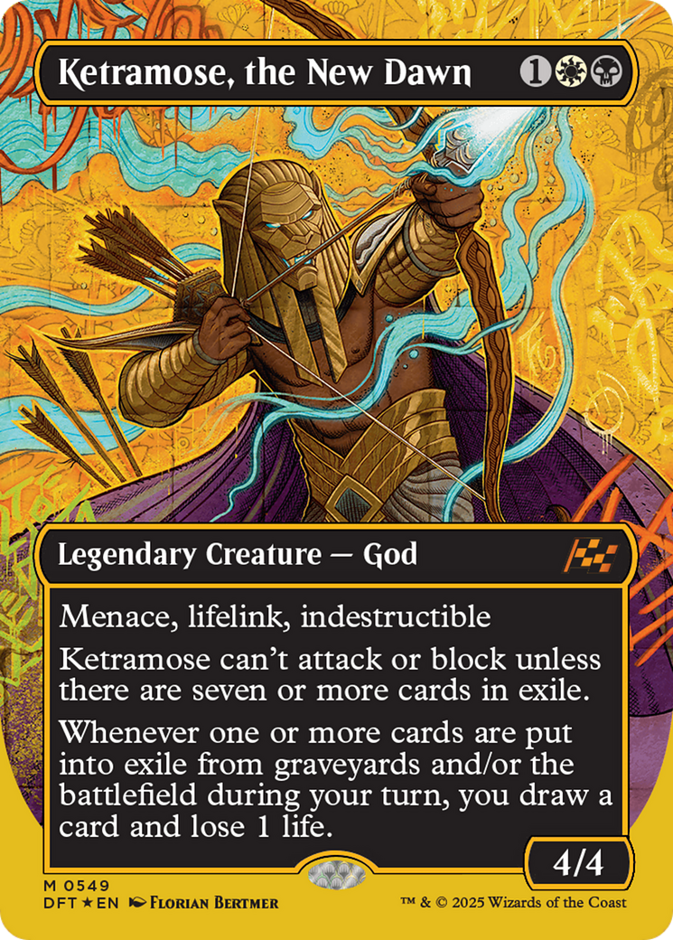 Ketramose, the New Dawn (Borderless) (First-Place Foil) [Aetherdrift] - Trinity Hobby