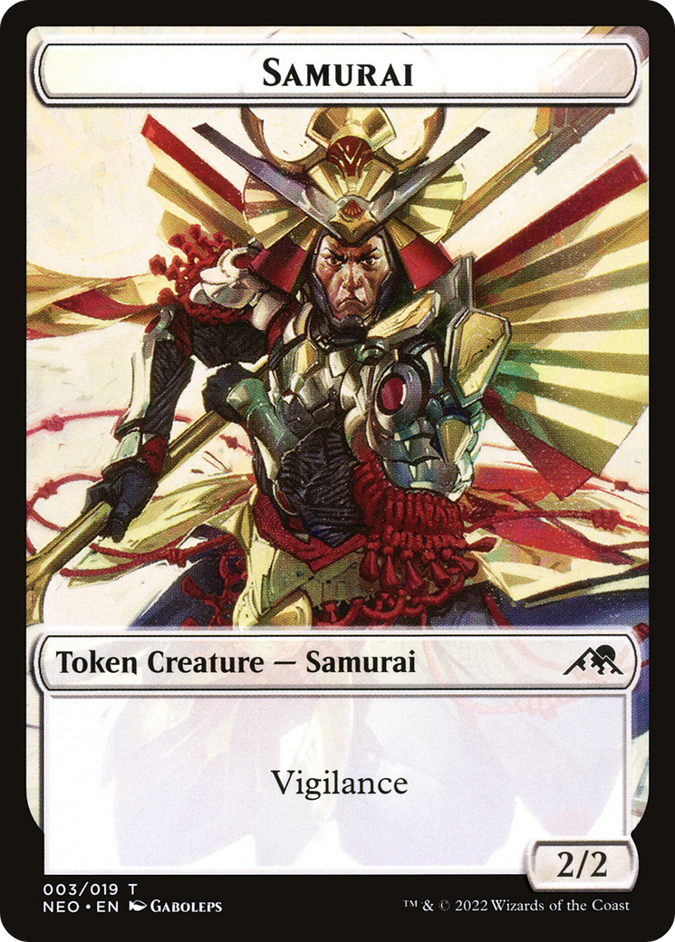 Samurai  [Foil]  (NEO-003) - [Kamigawa: Neon Dynasty Tokens] - Trinity Hobby