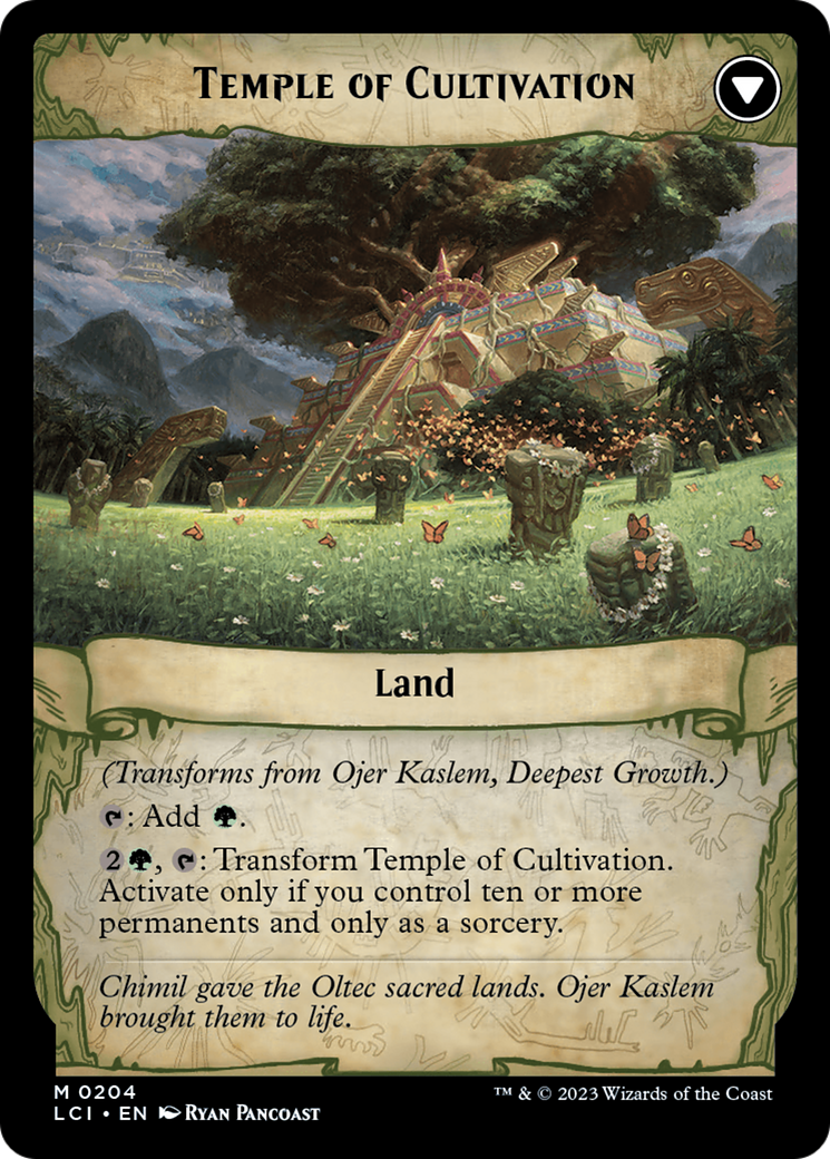 Ojer Kaslem, Deepest Growth // Temple of Cultivation [The Lost Caverns of Ixalan Prerelease Cards] - Trinity Hobby
