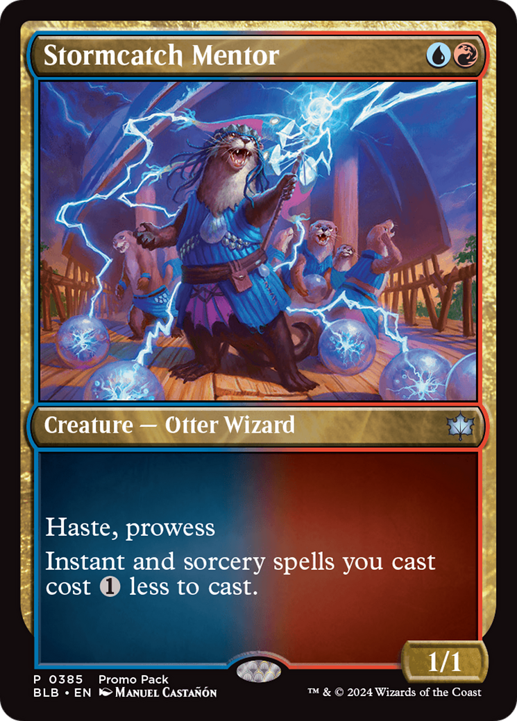 Stormcatch Mentor (Promo Pack) [Bloomburrow Promos] - Trinity Hobby