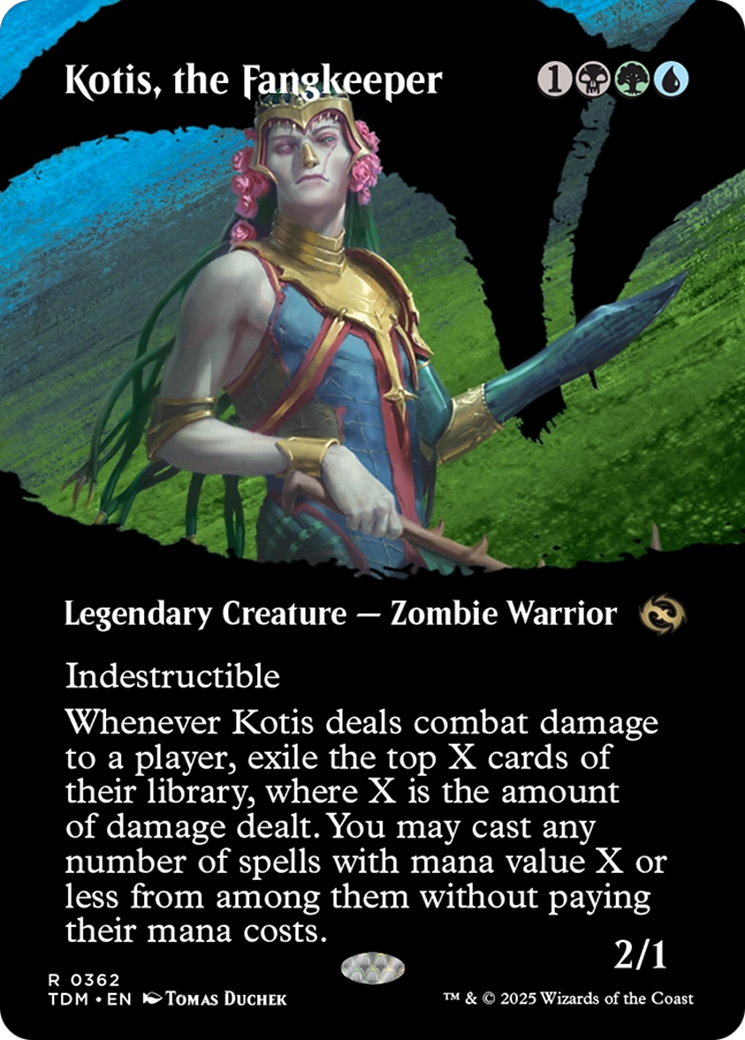 Kotis, the Fangkeeper  (TDM-362) - [Tarkir: Dragonstorm]: (Showcase) (Borderless) - Trinity Hobby