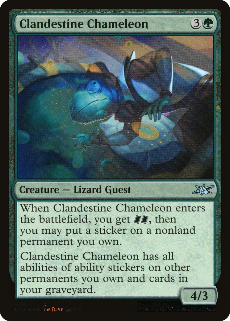Clandestine Chameleon (Galaxy Foil) [Unfinity] - Trinity Hobby