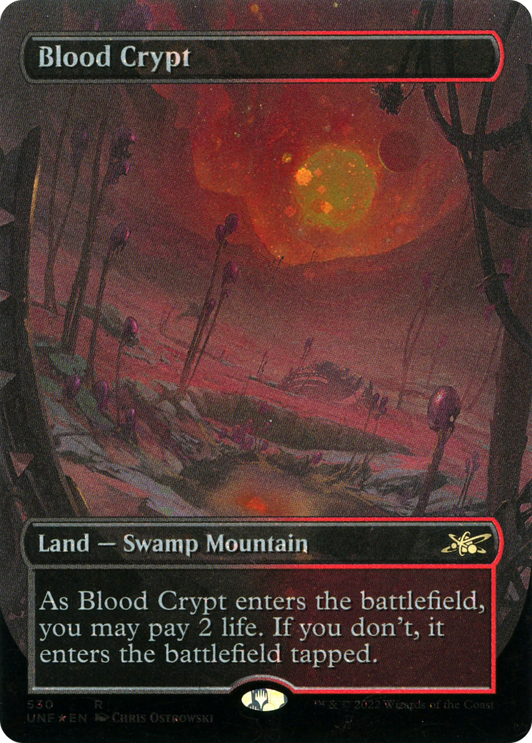 Blood Crypt (Borderless) (Galaxy Foil) [Unfinity] - Trinity Hobby
