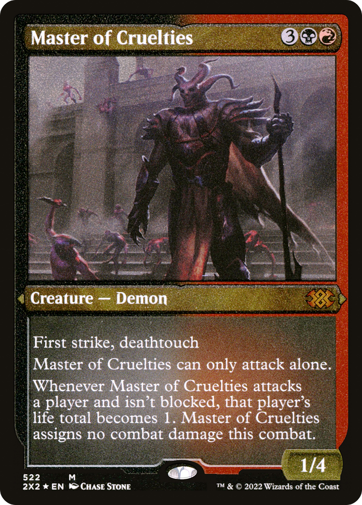 Master of Cruelties (Foil Etched)  [Foil]  (2X2-522) - [Double Masters 2022] - Trinity Hobby